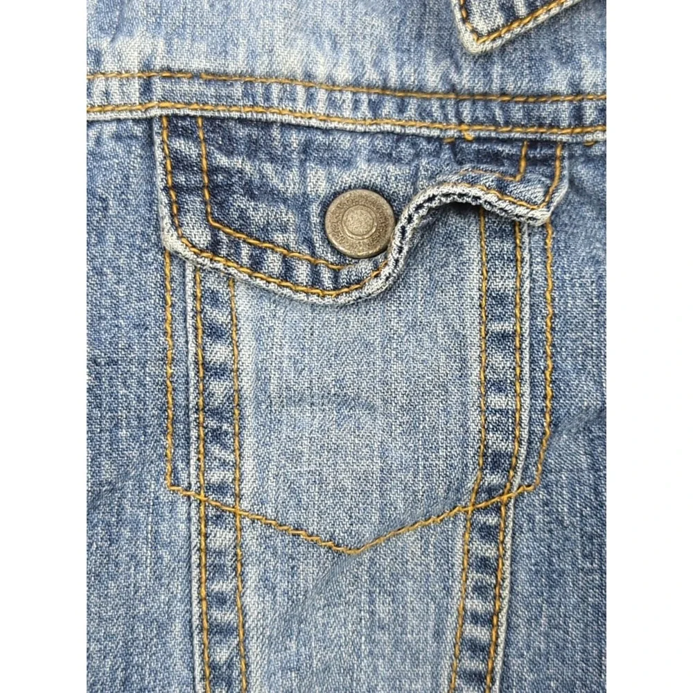 Baby Gap 6-12‎ months denim blue jean jacket gray lined vintage 2005